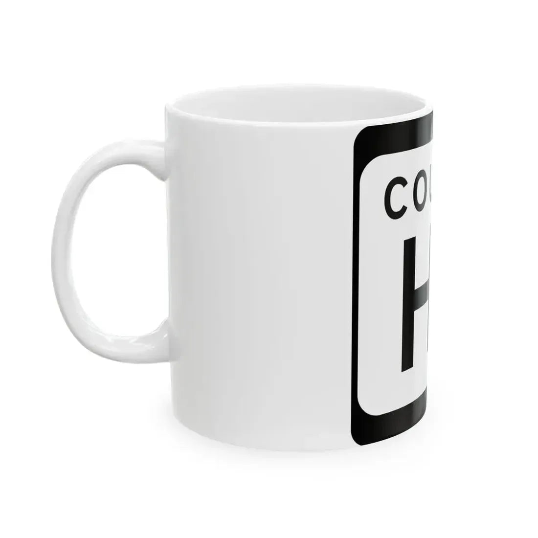 WIS County HS (Wisconsin) (Road Sign) White Coffee Mug - Go Mug Yourself