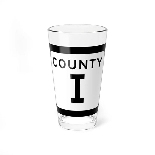 WIS County I (Wisconsin) (Road Sign) Pint Glss 16oz 16oz - Go Mug Yourself