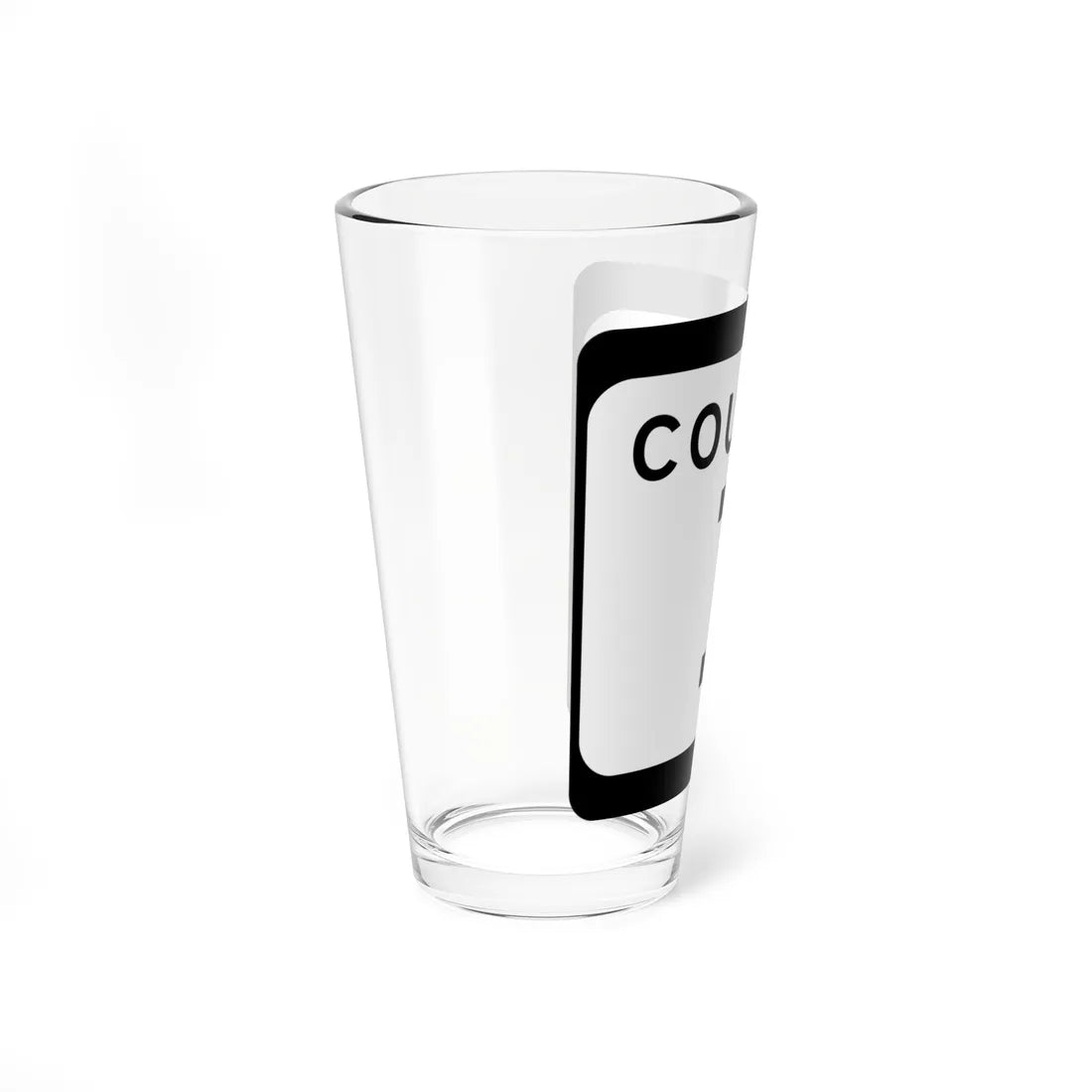 WIS County I (Wisconsin) (Road Sign) Pint Glss 16oz - Go Mug Yourself