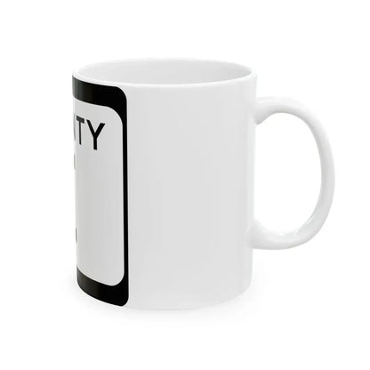 WIS County I (Wisconsin) (Road Sign) White Coffee Mug - Go Mug Yourself