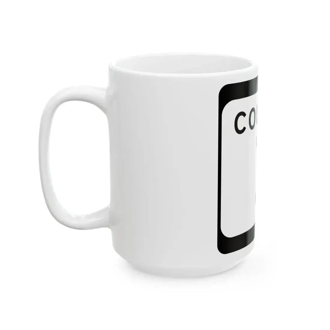 WIS County I (Wisconsin) (Road Sign) White Coffee Mug - Go Mug Yourself