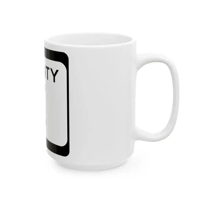 WIS County I (Wisconsin) (Road Sign) White Coffee Mug - Go Mug Yourself
