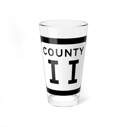 WIS County II (Wisconsin) (Road Sign) Pint Glass 16oz 16oz - Go Mug Yourself