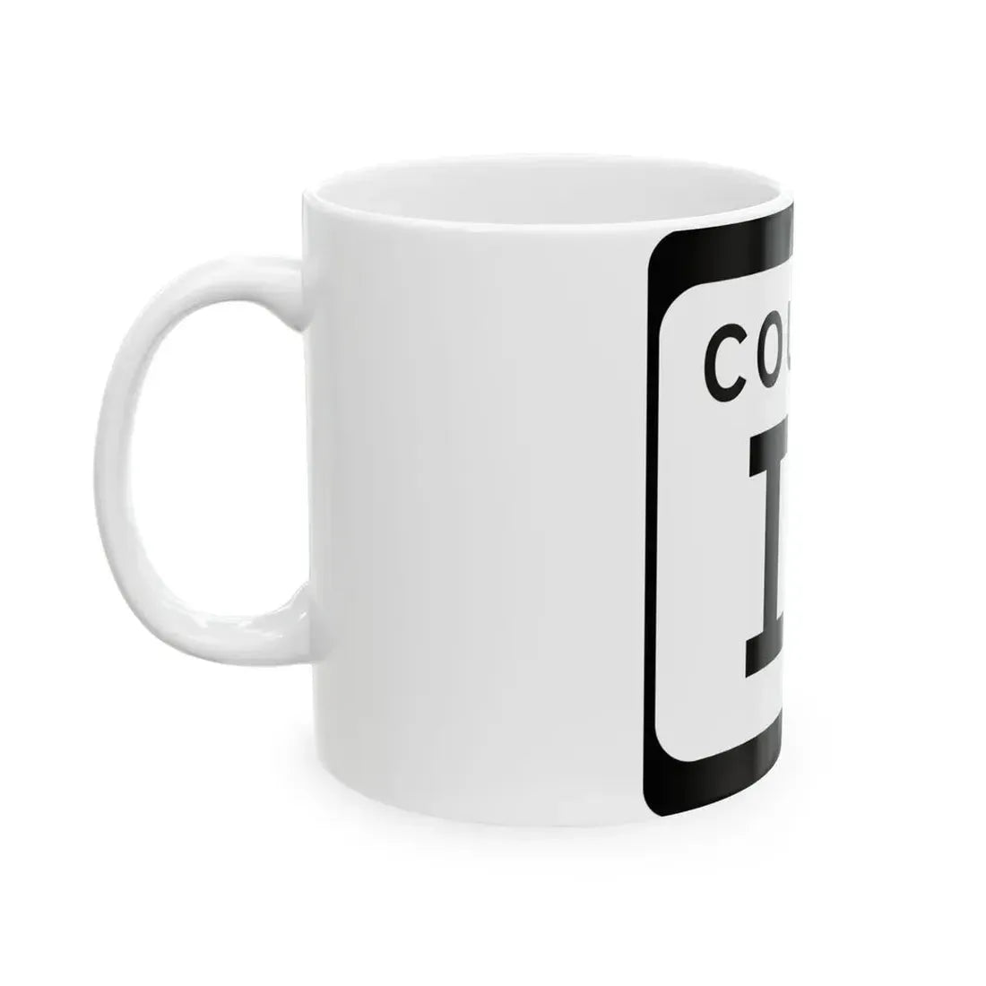 WIS County II (Wisconsin) (Road Sign) White Coffee Mug - Go Mug Yourself