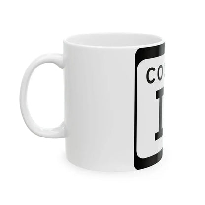 WIS County II (Wisconsin) (Road Sign) White Coffee Mug - Go Mug Yourself