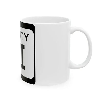 WIS County II (Wisconsin) (Road Sign) White Coffee Mug - Go Mug Yourself