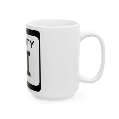 WIS County II (Wisconsin) (Road Sign) White Coffee Mug - Go Mug Yourself