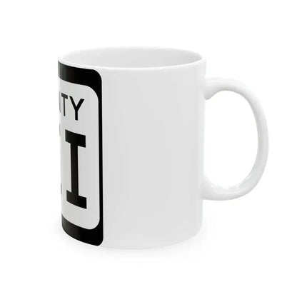 WIS County III (Wisconsin) (Road Sign) White Coffee Mug - Go Mug Yourself