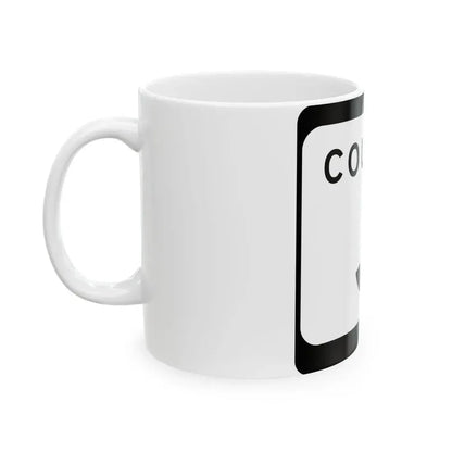 WIS County J (Wisconsin) (Road Sign) White Coffee Mug - Go Mug Yourself