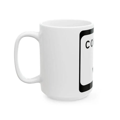 WIS County J (Wisconsin) (Road Sign) White Coffee Mug - Go Mug Yourself