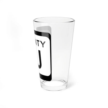 WIS County JJ (Wisconsin) (Road Sign) Pint Glss 16oz - Go Mug Yourself