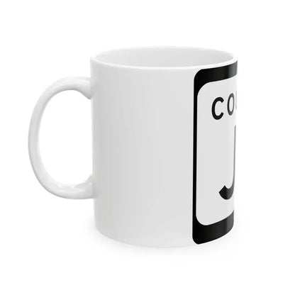 WIS County JJ (Wisconsin) (Road Sign) White Coffee Mug - Go Mug Yourself