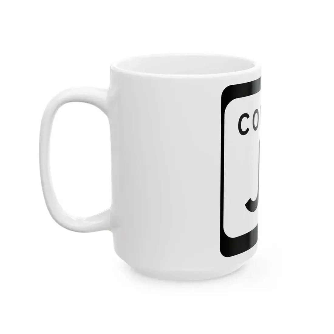 WIS County JJ (Wisconsin) (Road Sign) White Coffee Mug - Go Mug Yourself