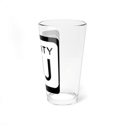 WIS County JJJ (Wisconsin) (Road Sign) Pint Glss 16oz - Go Mug Yourself