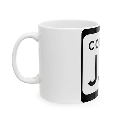 WIS County JJJ (Wisconsin) (Road Sign) White Coffee Mug - Go Mug Yourself