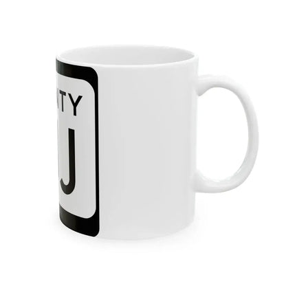 WIS County JJJ (Wisconsin) (Road Sign) White Coffee Mug - Go Mug Yourself