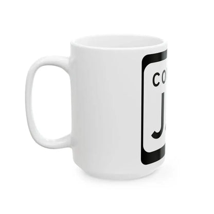 WIS County JJJ (Wisconsin) (Road Sign) White Coffee Mug - Go Mug Yourself