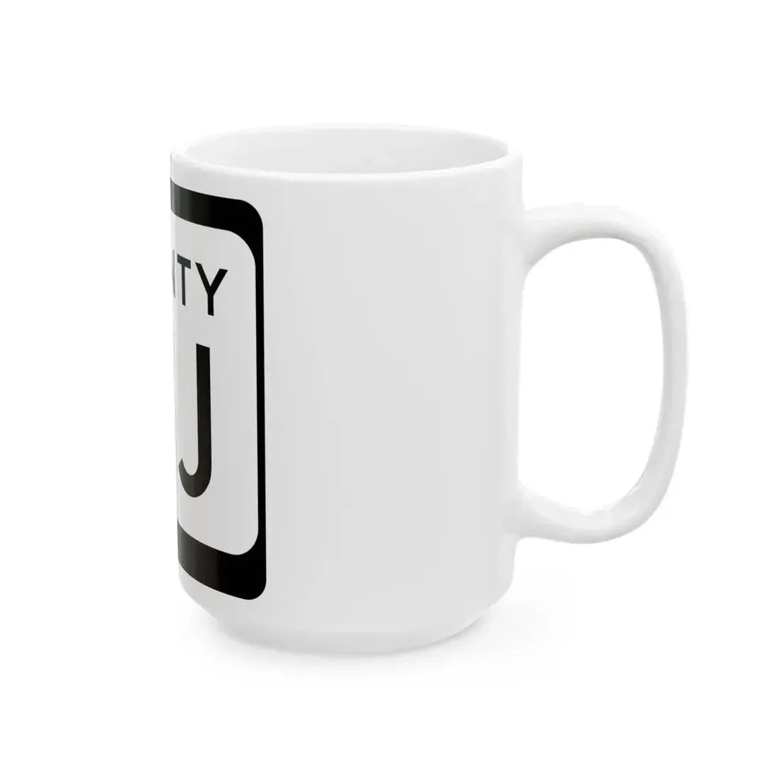 WIS County JJJ (Wisconsin) (Road Sign) White Coffee Mug - Go Mug Yourself