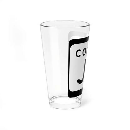 WIS County JK (Wisconsin) (Road Sign) Pint Glass 16oz - Go Mug Yourself