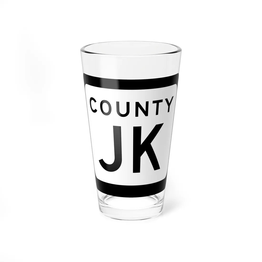 WIS County JK (Wisconsin) (Road Sign) Pint Glss 16oz 16oz - Go Mug Yourself
