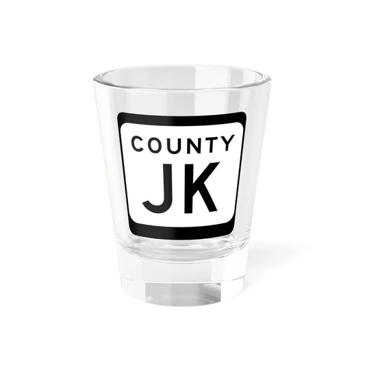 WIS County JK (Wisconsin) (Road Sign) Shot Glass 1.5oz 1.5oz - Go Mug Yourself