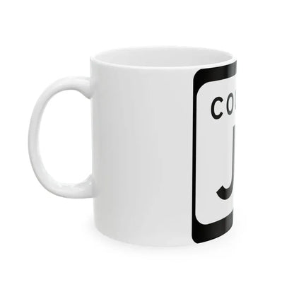 WIS County JK (Wisconsin) (Road Sign) White Coffee Mug - Go Mug Yourself