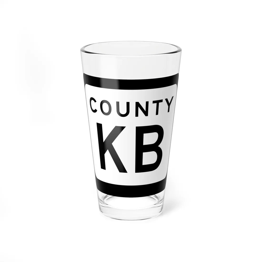 WIS County KB (Wisconsin) (Road Sign) Pint Glss 16oz 16oz - Go Mug Yourself