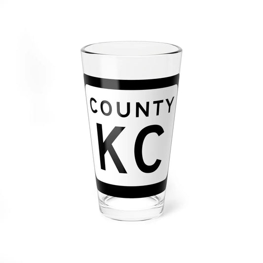 WIS County KC (Wisconsin) (Road Sign) Pint Glss 16oz 16oz - Go Mug Yourself