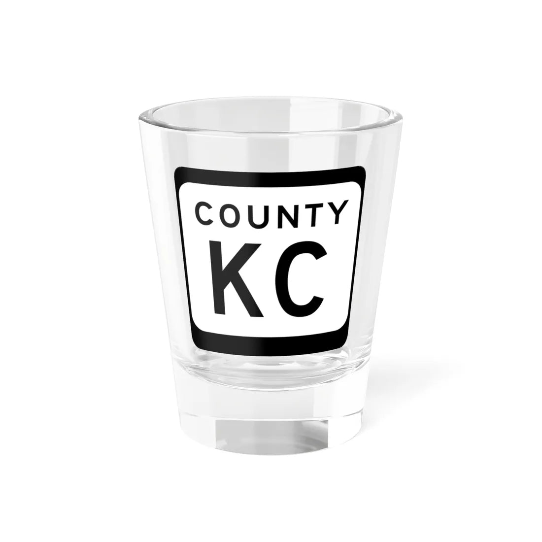 WIS County KC (Wisconsin) (Road Sign) Shot Glass 1.5oz 1.5oz - Go Mug Yourself
