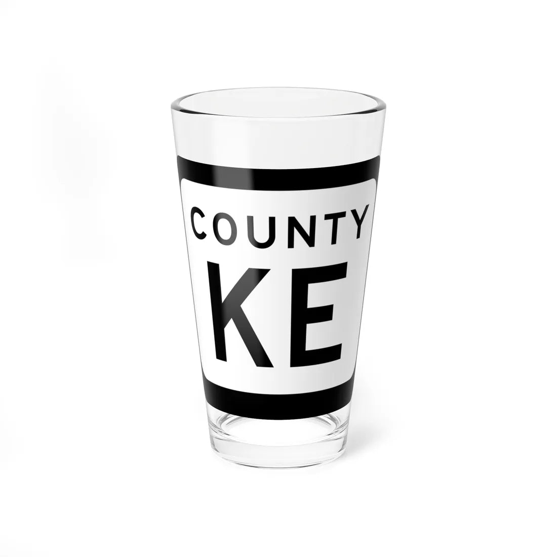 WIS County KE (Wisconsin) (Road Sign) Pint Glss 16oz 16oz - Go Mug Yourself