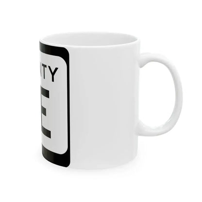 WIS County KE (Wisconsin) (Road Sign) White Coffee Mug - Go Mug Yourself