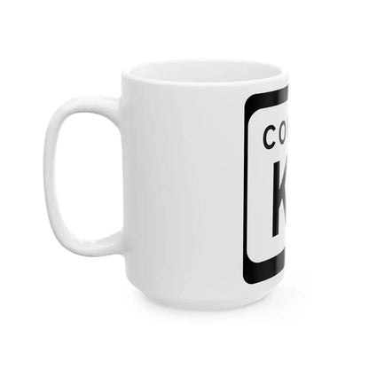 WIS County KE (Wisconsin) (Road Sign) White Coffee Mug - Go Mug Yourself