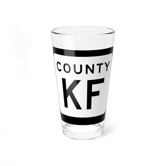 WIS County KF (Wisconsin) (Road Sign) Pint Glss 16oz 16oz - Go Mug Yourself