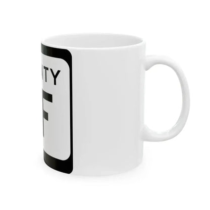 WIS County KF (Wisconsin) (Road Sign) White Coffee Mug - Go Mug Yourself
