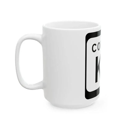 WIS County KF (Wisconsin) (Road Sign) White Coffee Mug - Go Mug Yourself