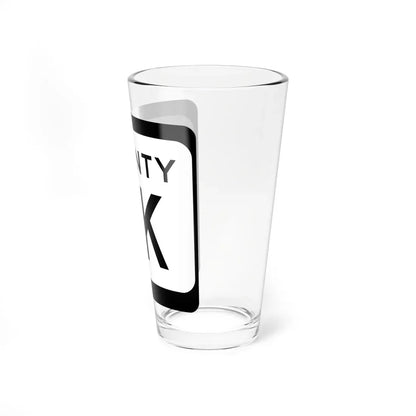 WIS County KK (Wisconsin) (Road Sign) Pint Glass 16oz - Go Mug Yourself