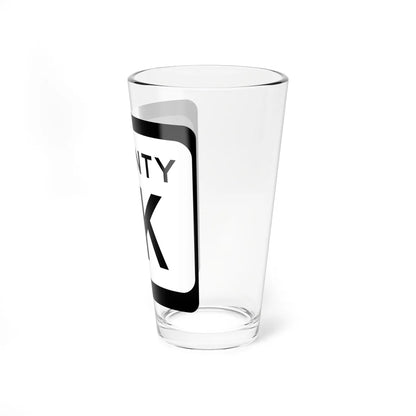 WIS County KK (Wisconsin) (Road Sign) Pint Glss 16oz - Go Mug Yourself
