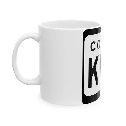 WIS County KKK (Wisconsin) (Road Sign) White Coffee Mug - Go Mug Yourself