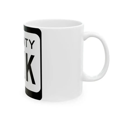 WIS County KKK (Wisconsin) (Road Sign) White Coffee Mug - Go Mug Yourself