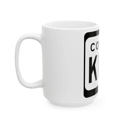 WIS County KKK (Wisconsin) (Road Sign) White Coffee Mug - Go Mug Yourself