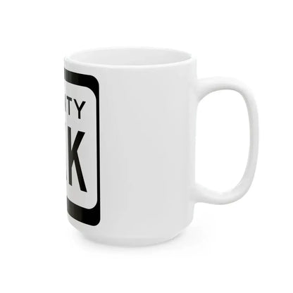 WIS County KKK (Wisconsin) (Road Sign) White Coffee Mug - Go Mug Yourself