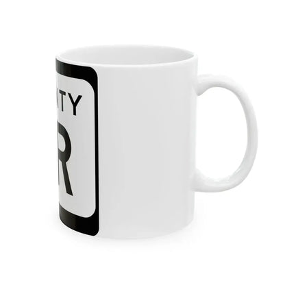 WIS County KR (Wisconsin) (Road Sign) White Coffee Mug - Go Mug Yourself