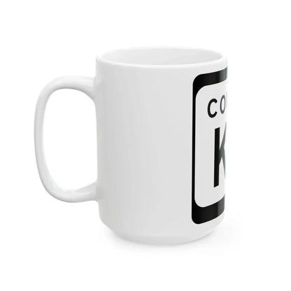 WIS County KR (Wisconsin) (Road Sign) White Coffee Mug - Go Mug Yourself