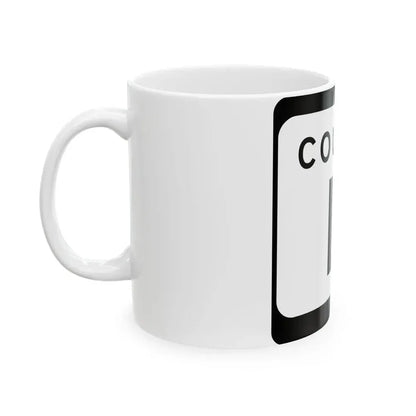 WIS County L (Wisconsin) (Road Sign) White Coffee Mug - Go Mug Yourself