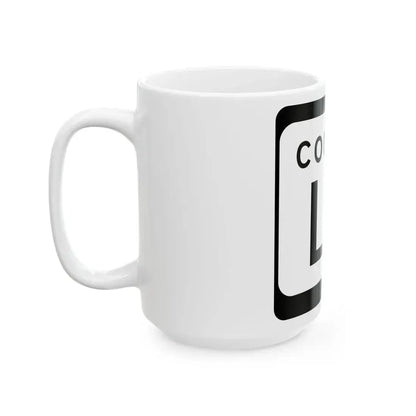WIS County LL (Wisconsin) (Road Sign) White Coffee Mug - Go Mug Yourself