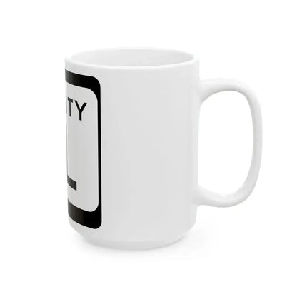 WIS County LL (Wisconsin) (Road Sign) White Coffee Mug - Go Mug Yourself