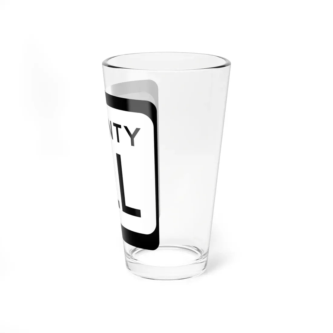 WIS County LLL (Wisconsin) (Road Sign) Pint Glass 16oz - Go Mug Yourself