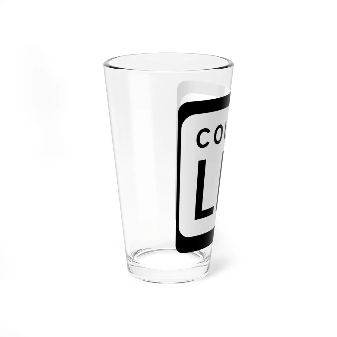 WIS County LLL (Wisconsin) (Road Sign) Pint Glss 16oz - Go Mug Yourself