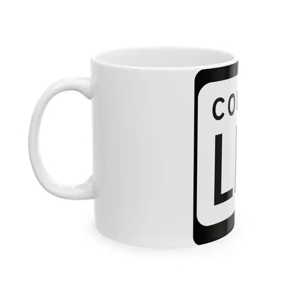 WIS County LLL (Wisconsin) (Road Sign) White Coffee Mug - Go Mug Yourself
