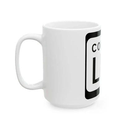WIS County LLL (Wisconsin) (Road Sign) White Coffee Mug - Go Mug Yourself